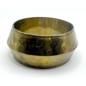 Macy's Gold Tone Hammered 1.25" Wide Bangle 8.25" Statement